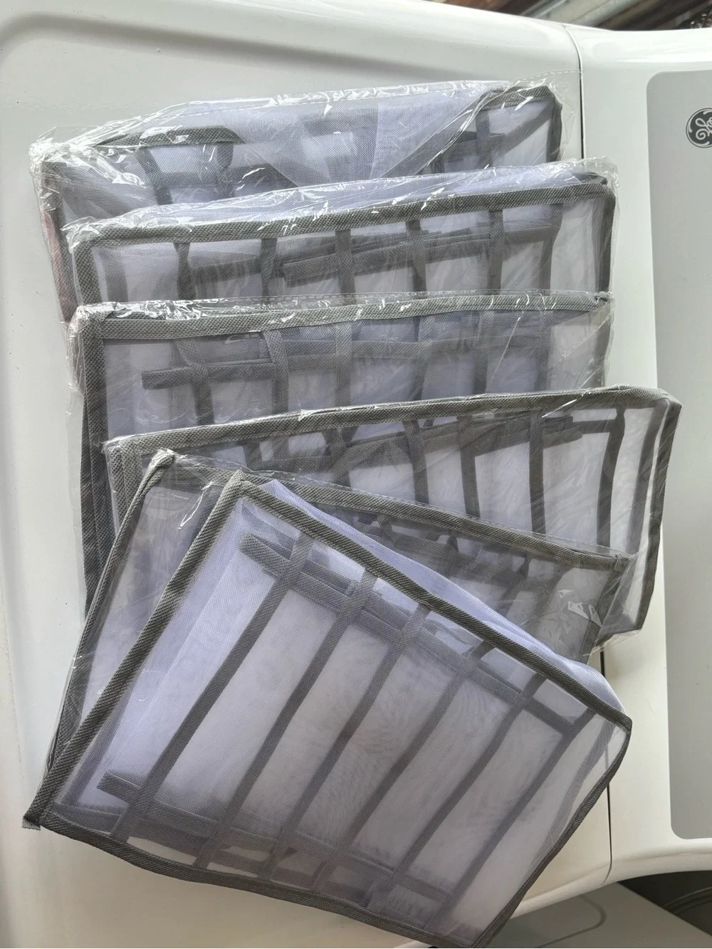 Gray Mesh Storage Bags - Pack of 6